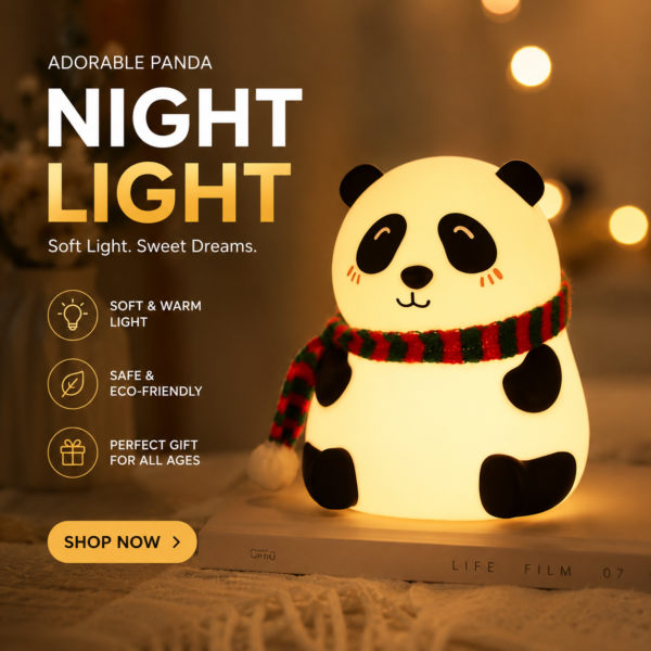 USB Rechargeable Panda Night Lamp